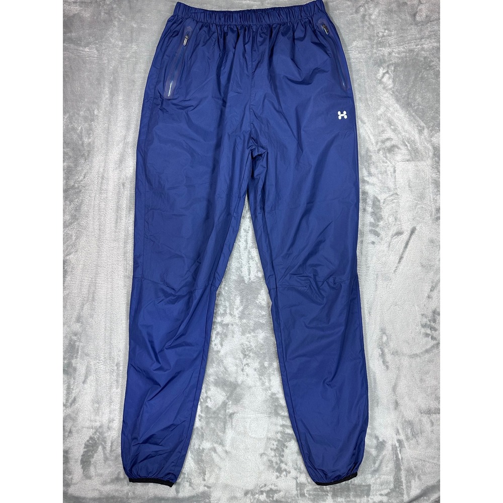 Hotsuit Mens Sauna Pants Blue Silver Coated Sweat Weight Loss Workout US 34-35